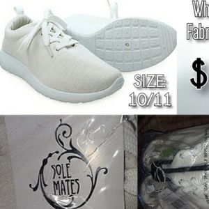 White Jersey Fabric Sneakers